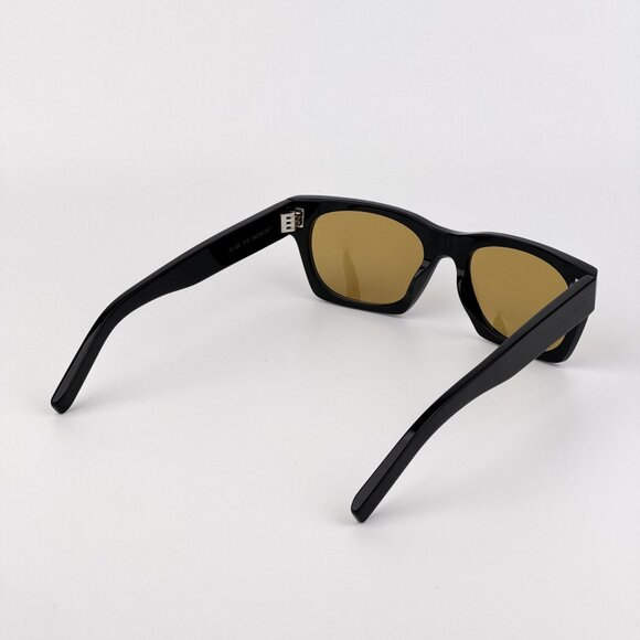 Saint Laurent SL402 010 Rectangle Sunglasses – Black Frame with Yellow Lenses main image 5